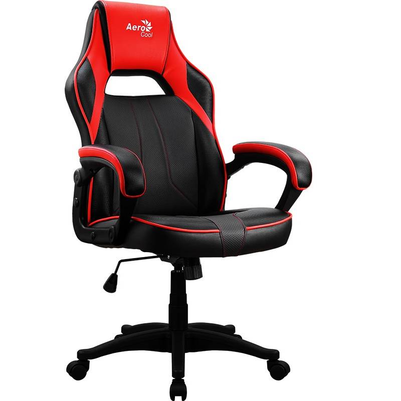 Кресло игровое Aerocool AС40C AIR черный/красный сиденье черный/красный полиуретан крестов. главное фото