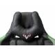 Кресло игровое геймерское Бюрократ VIKING 5 AERO LGREEN черный/салатовый искусственная кожа. Фото товара с разных ракурсов.
