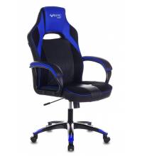 Кресло игровое геймерское Бюрократ VIKING 2 AERO BLUE черный/синий искусственная кожа